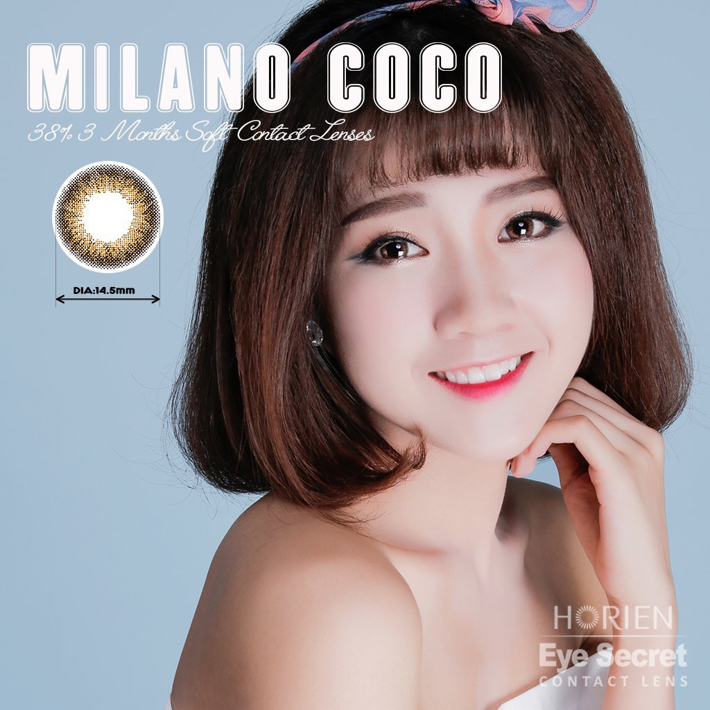 [Mã INCU50 giảm 50K đơn 250K] Kính áp tròng màu dùng 3 tháng Eye Secret Contact Lens - MILANO COCO