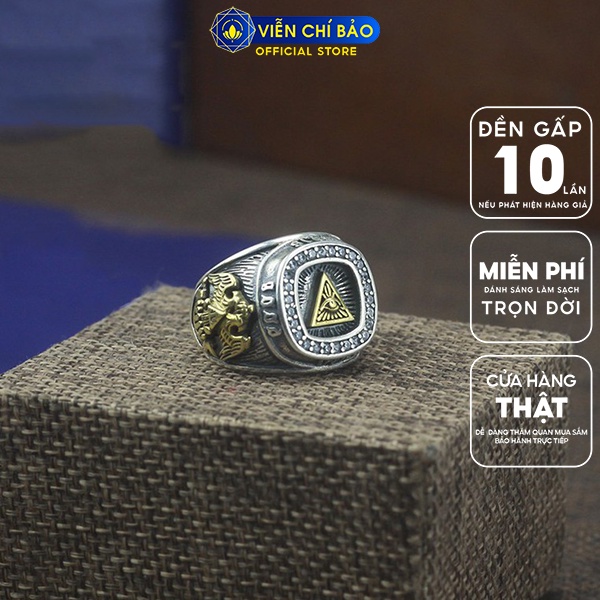 Nhẫn bạc nam Thiên Nhãn chất liệu bạc Thái 925 mạnh mẽ nam tính thương hiệu Viễn Chí Bảo N101244