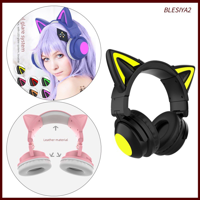 Cat Ear Wireless Bluetooth Headset Earphone Headphones Earpieces New