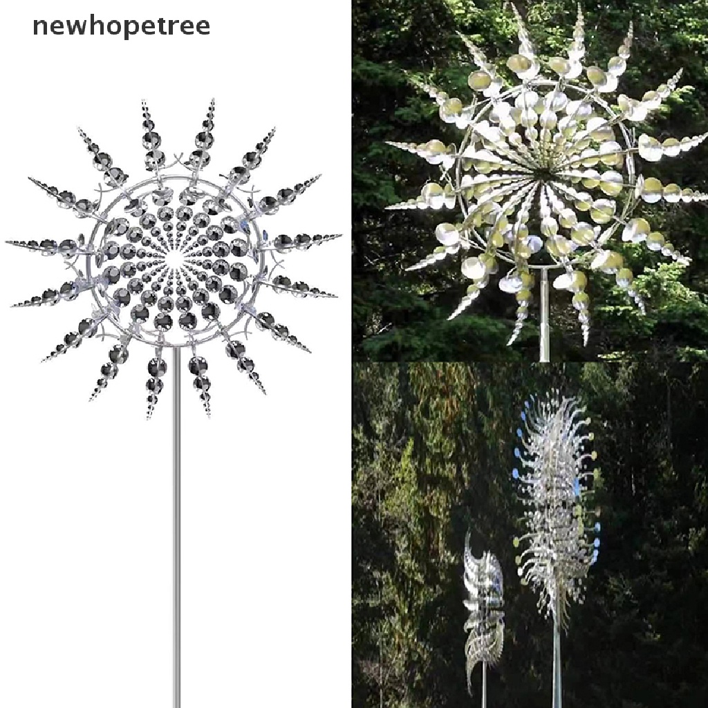 Mới Con Quay Cối Xay Gió Kim Loại Độc Đáo Trang Trí Sân Vườn