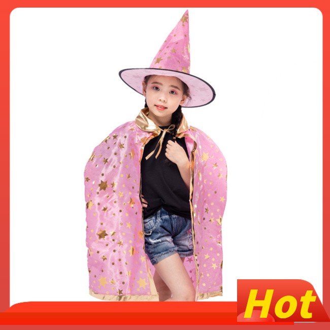 Set Đồ 2 Món Hóa Trang Phù Thủy Cho Bé Dịp Halloween