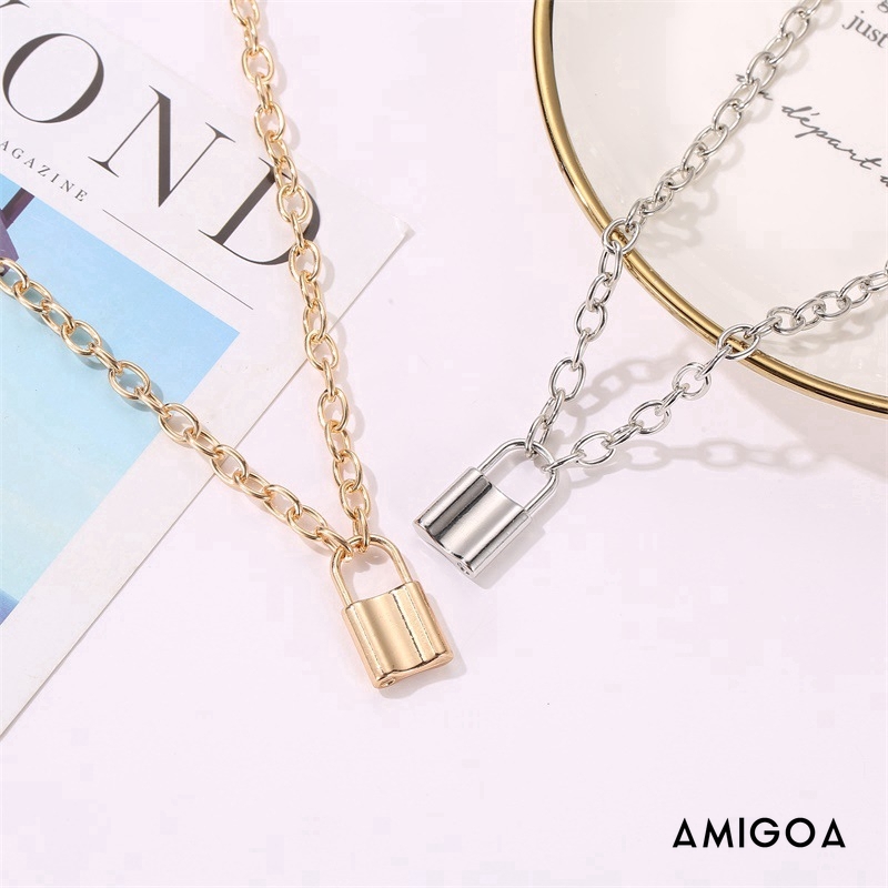 ✨✨Vòng cổ dây xích mặt ổ khóa phong cách Hàn Quốc thời trang