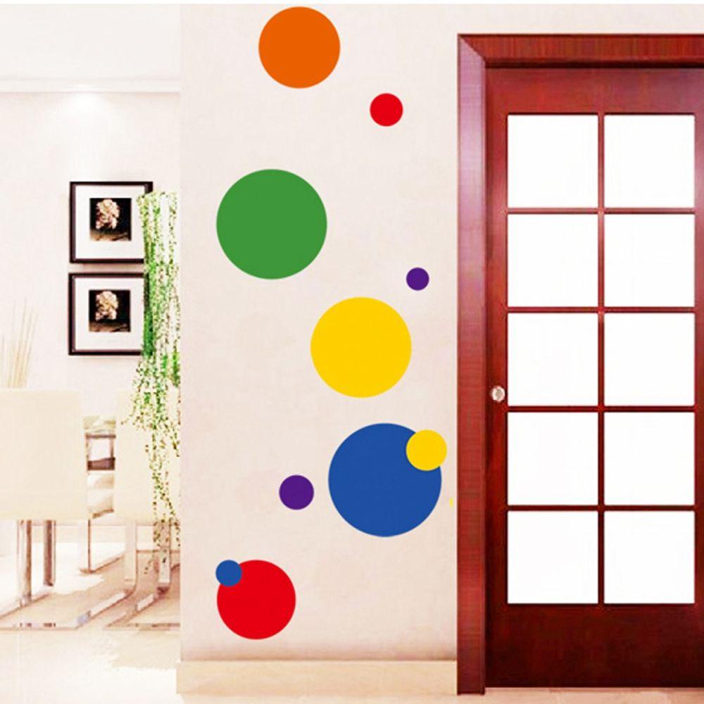 Miếng Dán Tường Trang Trí Bằng PVC Họa Tiết Chấm Bi Dễ Thương