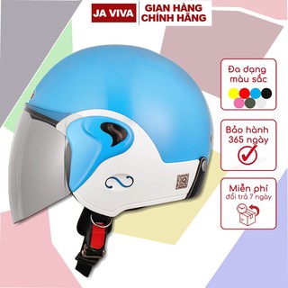 Mũ bảo hiểm nữ 3/4 GRO 318 sơn trơn có kính dài nhiều màu