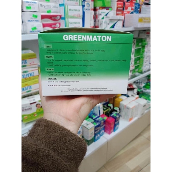 Greenmaton - Bổ sung các vitamin, khoáng chất và acid amin thiết yếu cho cơ thể giúp ăn ngon, ngủ tốt -100 viên