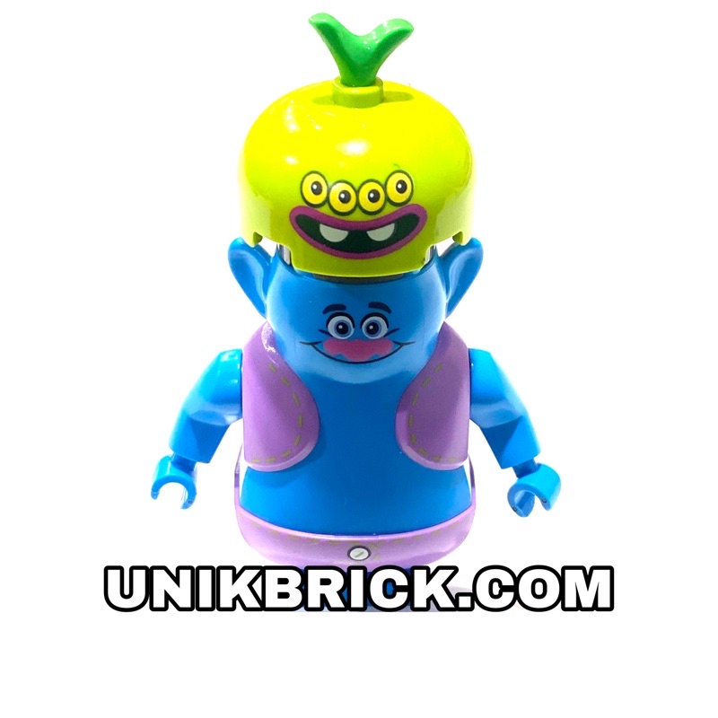 Lego UNIK BRICK Trolls World Tour Biggie Yêu tinh xanh áo khoác tím chính hãng (như hình)