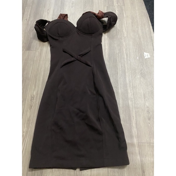 2hand đầm body nâu