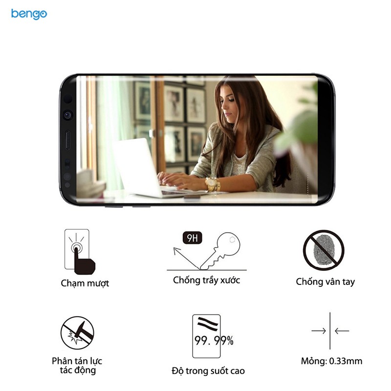 Dán cường lực Samsung Galaxy S9 3D Full keo và từ tính