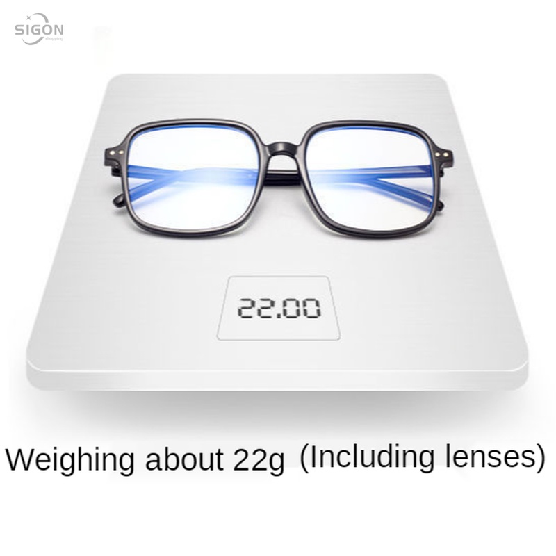 Mắt kính chống ánh sáng xanh gọng vuông cỡ lớn