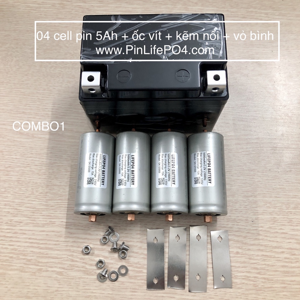 Bộ Pin LifePO4 tự làm Acquy Lithium xe máy