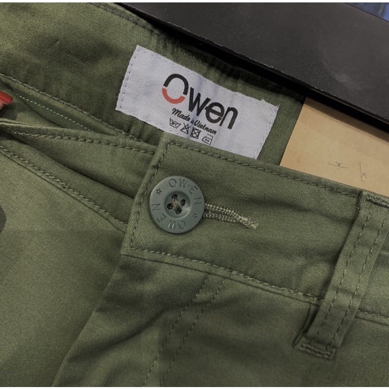 [SIZE 34] OWEN - Quần kaki Owen màu xanh rêu chất co dãn - Quần kaki nam 18271