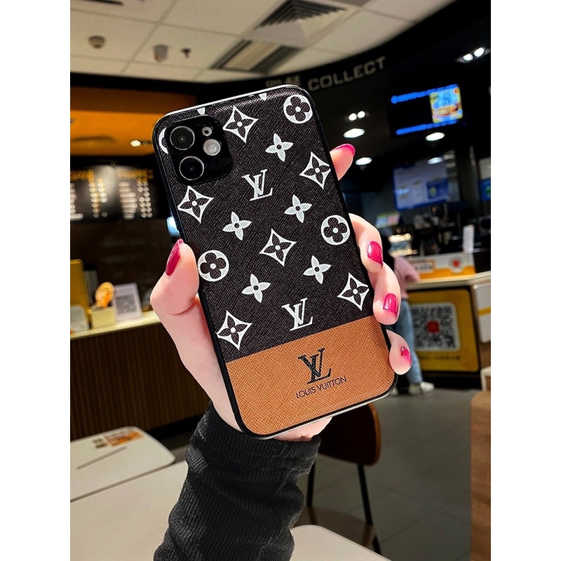 Ốp Điện Thoại Da Họa Tiết Hình Học Sang Trọng Cho Iphone 12 11 Mini Pro Xs Max Xr 7 8 Plus Se