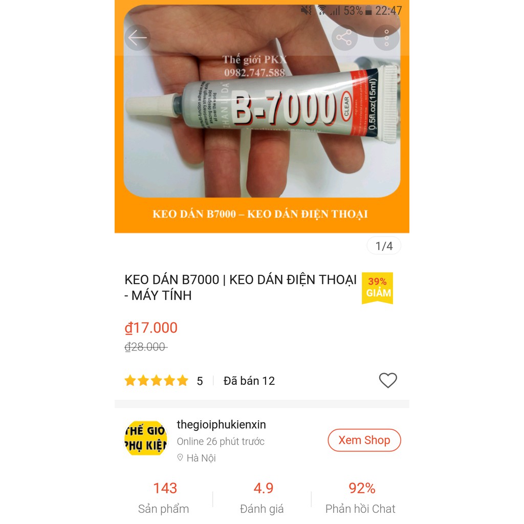KEO DÁN B7000 | KEO DÁN ĐIỆN THOẠI - MÁY TÍNH