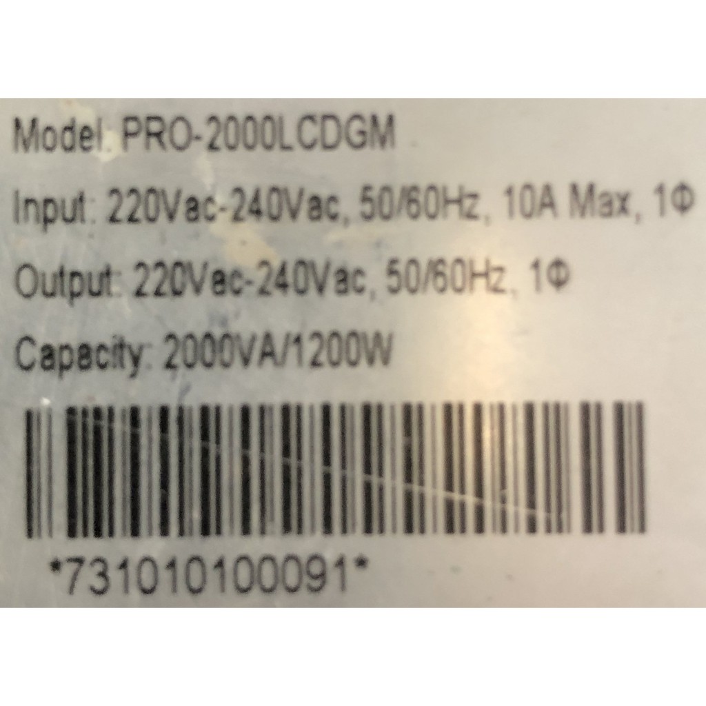 Lưu điện UPS Maruson PRO-2000LCDGM 2000VA 1200W thương hiệu Mỹ, có bình