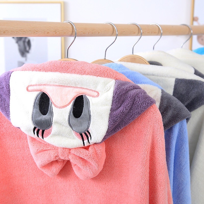 Khăn Tắm Cho Bé, Khăn Tắm Trẻ Em Có Mũ Trùm Đầu, Áo Choàng Tắm Cho Bé (M2)