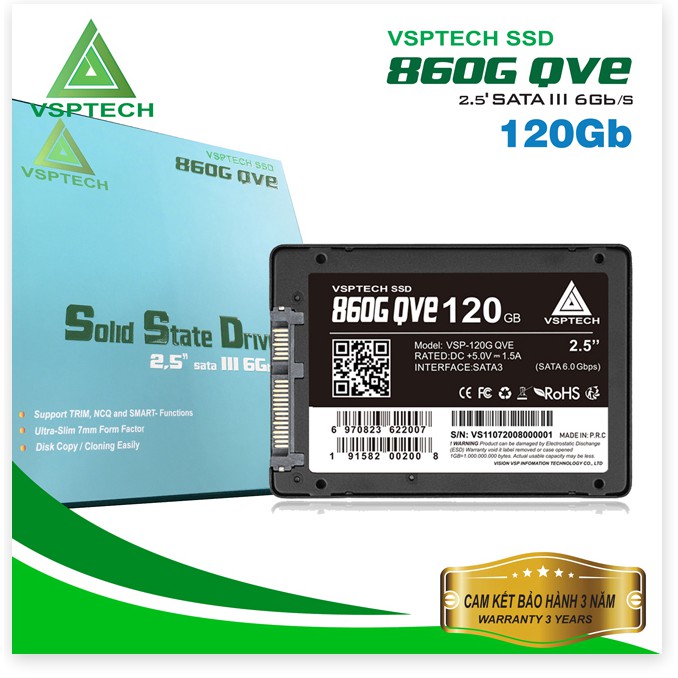 Ổ CỨNG SSD 120G VSPTECH TỐC ĐỘ CỰC NHANH MỎNG CỔNG SATA HDD MÁY TÍNH SSD HÀNG CHUẨN MẪU MỚI BÁN CHẠY  giá tốt vn