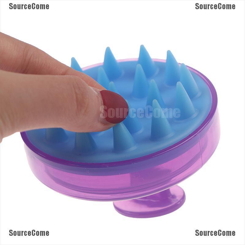 (hàng Mới Về) Lược Silicone Mát Xa Da Đầu Khi Tắm / Spa