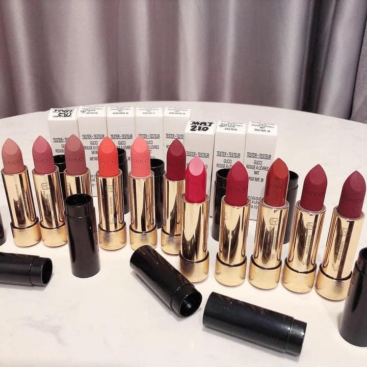 Son Gucci Tester Dòng Matte và Satin  -  Tester Box Trắng Như Ảnh Chụp