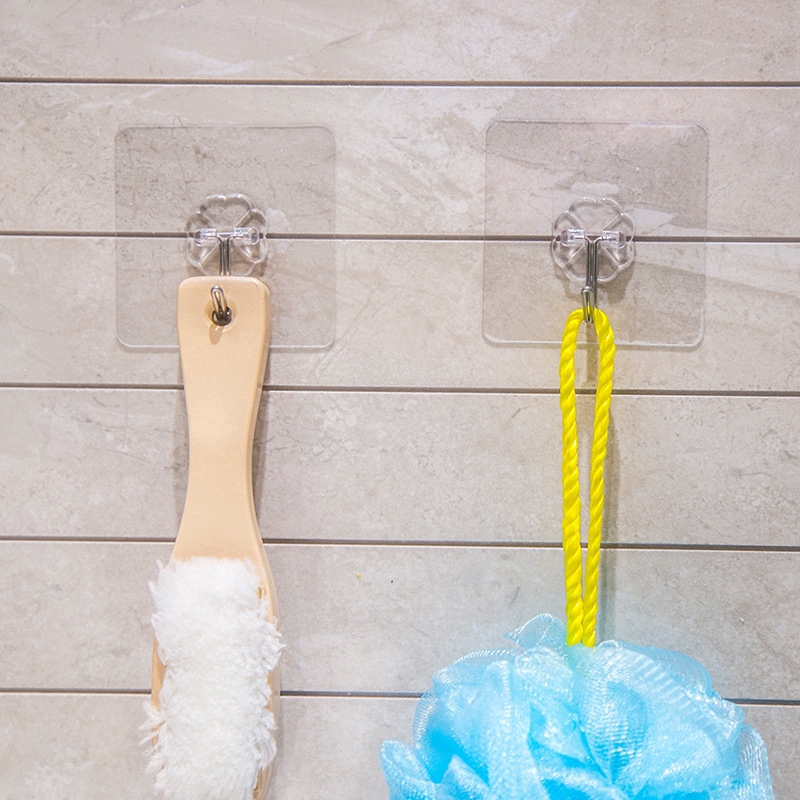 Bộ 5 móc treo bằng nhựa trong suốt kích thước 6x6cm tiện dụng