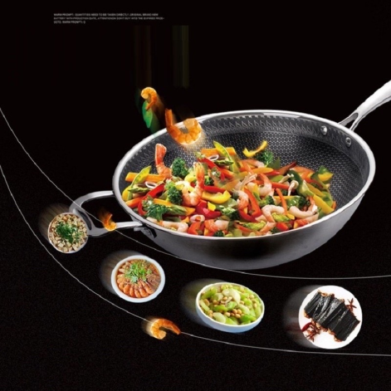 CHẢO CHỐNG DÍNH CHẢO VÂN TỔ ONG SÂU LÒNG SIZE 32 CM HÀNG CAO CẤP