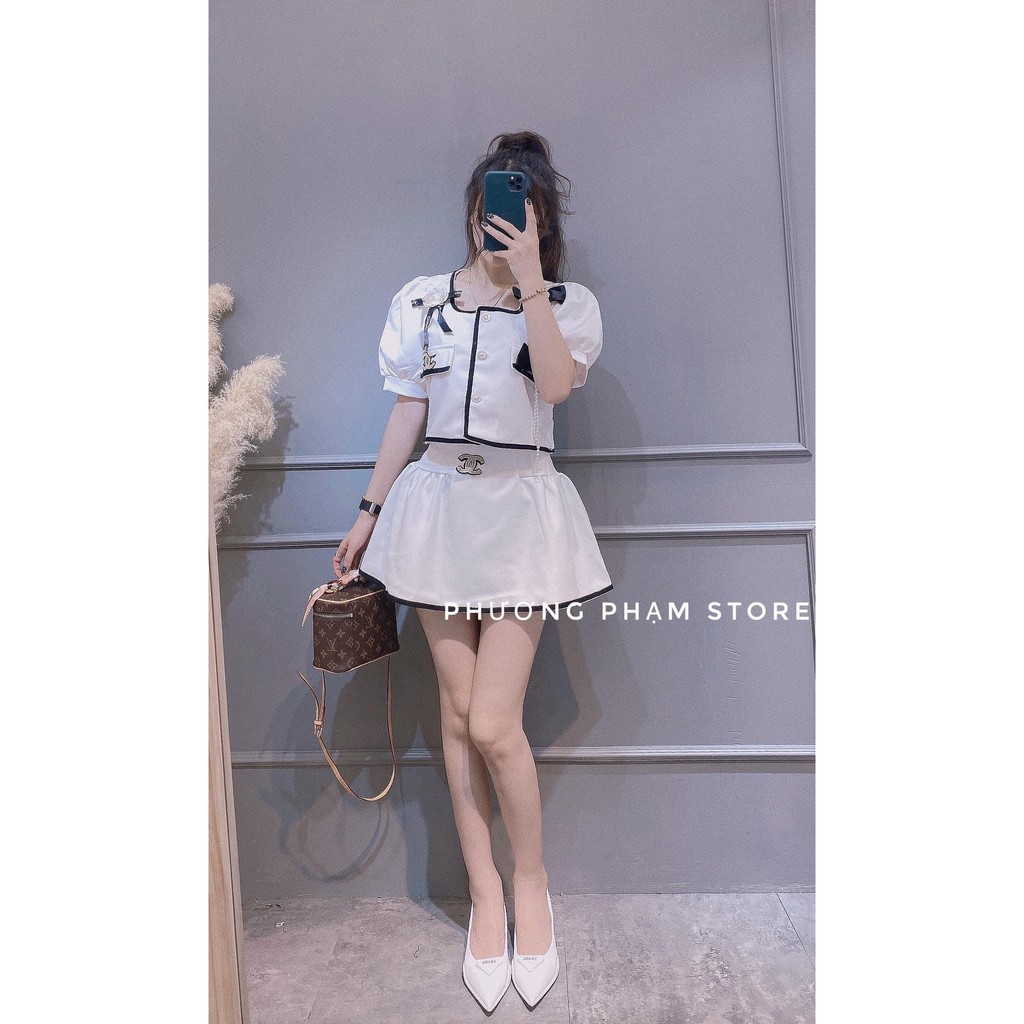 Set Váy Áo Chủ Tịch Nơ Ngọc Cực Sang Choảnh | BigBuy360 - bigbuy360.vn