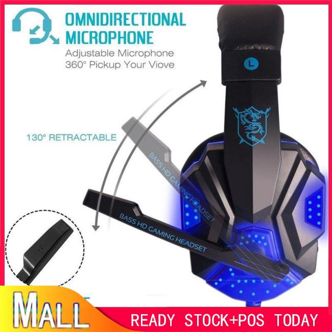 Tai nghe chụp tai Gaming hỗ trợ đèn LED cho PS4 Xbox One Nintendo Switch iPad PC | BigBuy360 - bigbuy360.vn