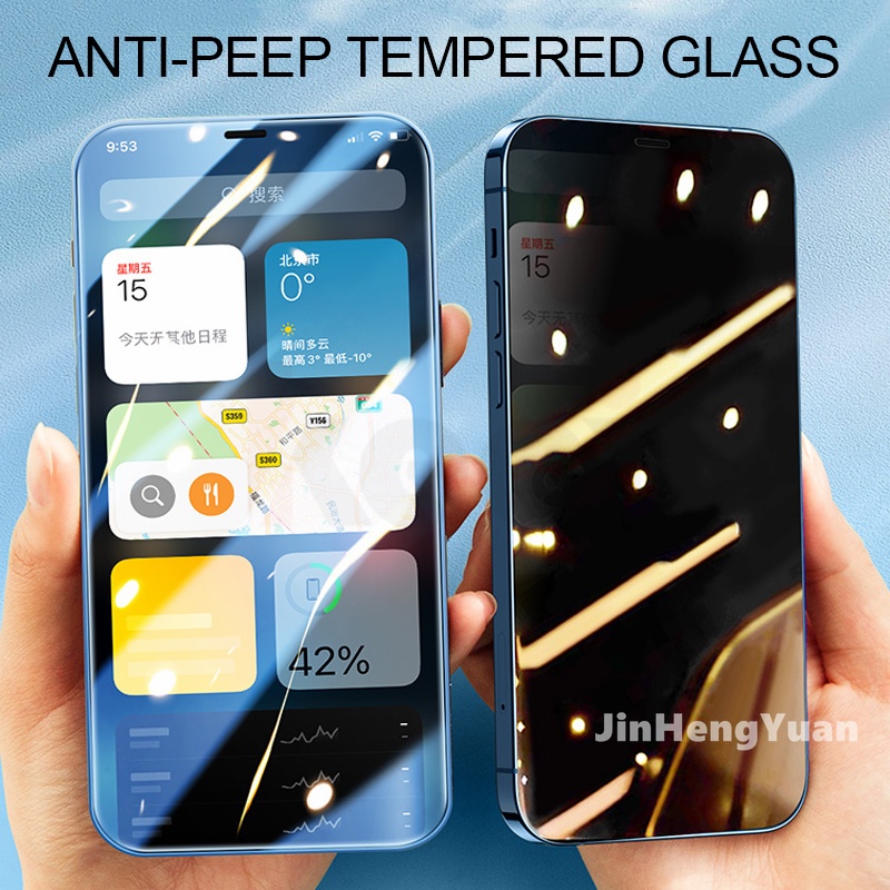 Kính Cường Lực Bảo Vệ Màn Hình Riêng Tư Cho IPhone 13 11 12 XS Pro Max mini XR X 7 8 Plus SE2020