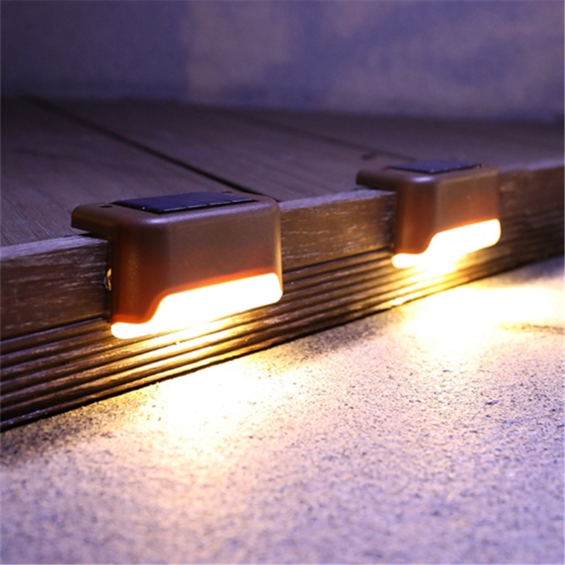 4PCS Đèn LED Năng Lượng Mặt Trời Phù Hợp Với Ban Công, Mái Nhà, mảng, cầu thang, hàng rào có thể tự cài đặt mà không cần dây.