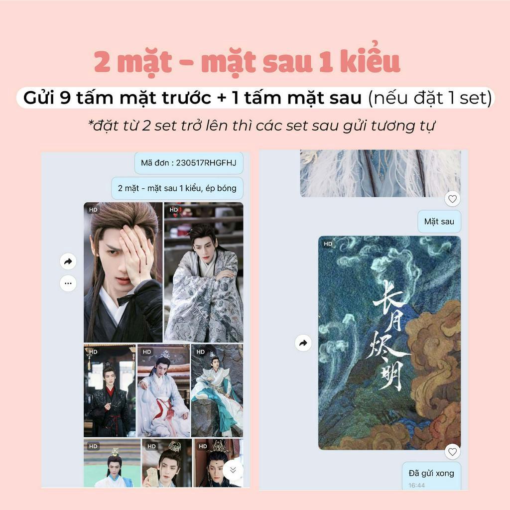SET 9 CARD IN BO GÓC THEO YÊU CẦU size 5.5x8.5cm (có thể đặt nhiều set)