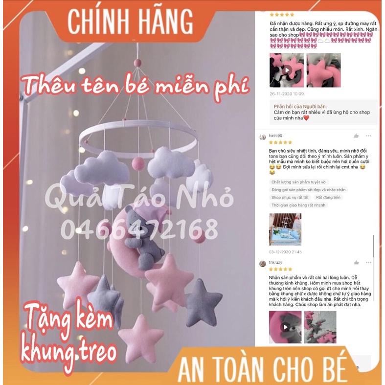 Bộ treo nôi gấu ôm mặt trăng cute