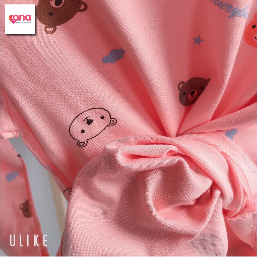 Bộ quần áo thu đông cho bé thun lạnh PEEKABOO [Giá Gốc] bộ trẻ em thu đông dài tay bé trai gái họa tiết mặt gấu cute