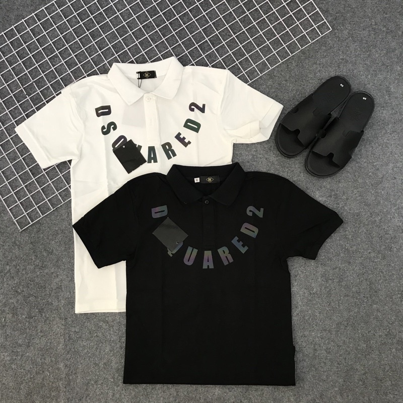 Áo thun nam ngắn tay cổ bẻ phản quang