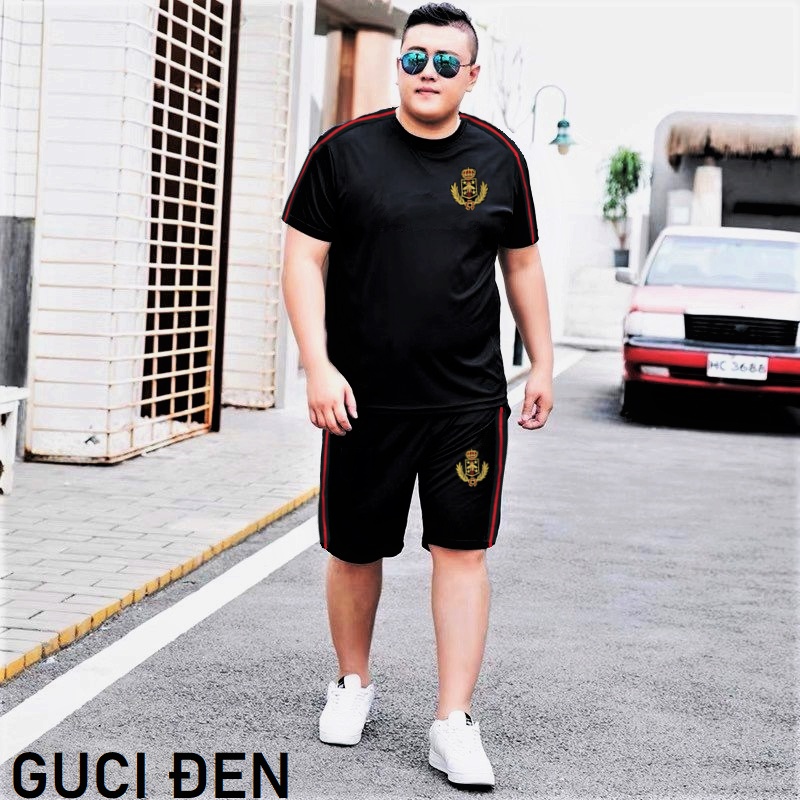 Đồ bộ Nam Hè Bigsize GUCI và nhiều mẫu đẹp chất thun lạnh co giãn không bai xù cho người béo