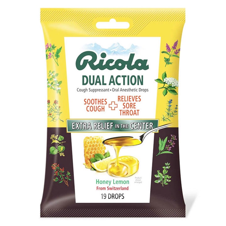 Kẹo ngậm giảm ho, đau họng Ricola nhiều mùi