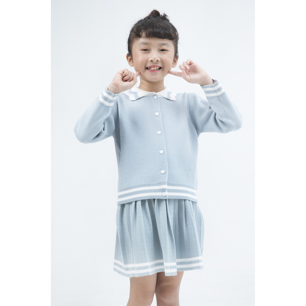 Chân váy len xếp ly bé gái IVY moda MS 30G0285
