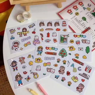 Sticker hình cô gái hàn quốc siêu siêu đáng yêu