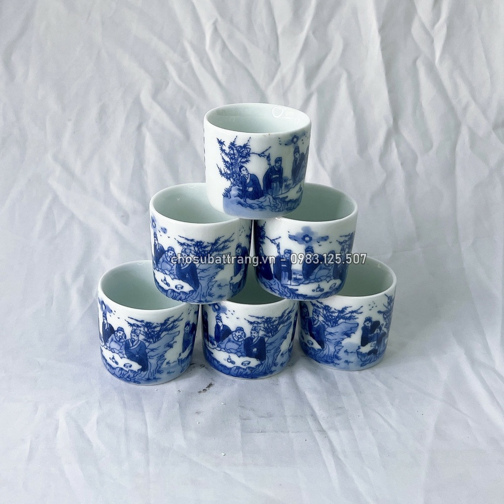 Combo 6 Chén uống trà xanh vuông
