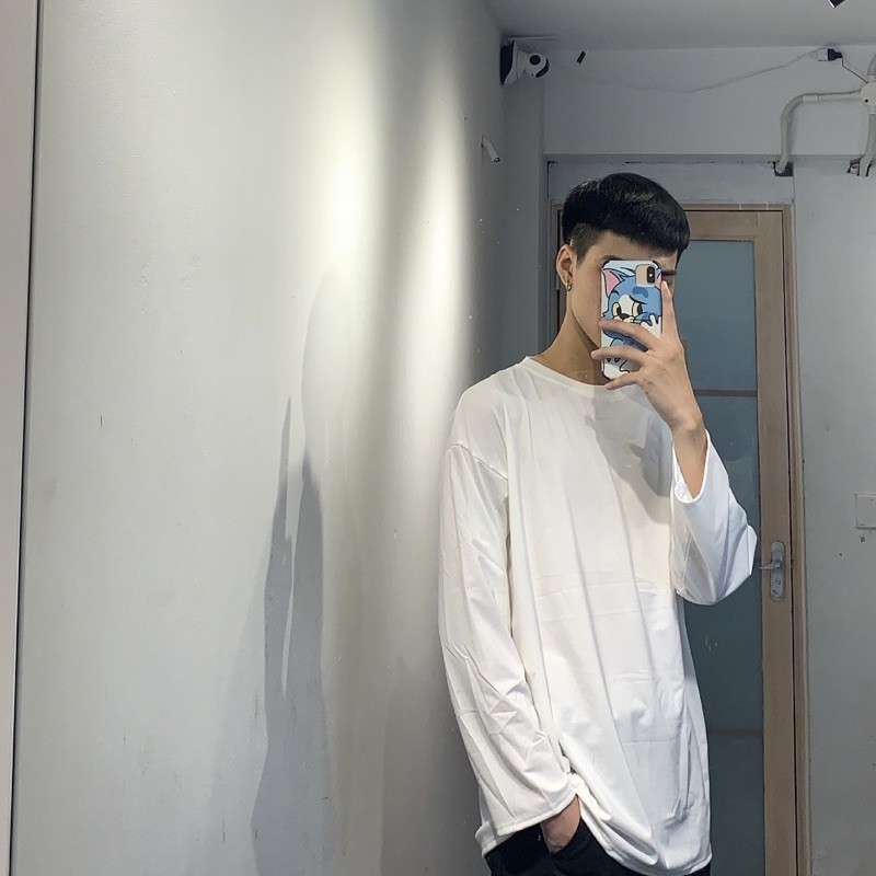 áo longtee trơn thun cotton nam nữa-Meo4.store( ảnh thật sau) | BigBuy360 - bigbuy360.vn