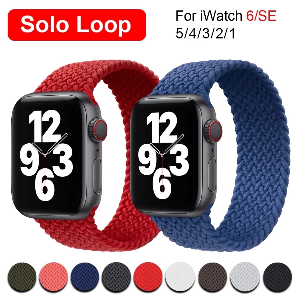 Dây đeo silicone co giãn dành cho đồng hồ iWatch 6 SE 5 4 3 2 1 44mm 40mm 38mm 42mm