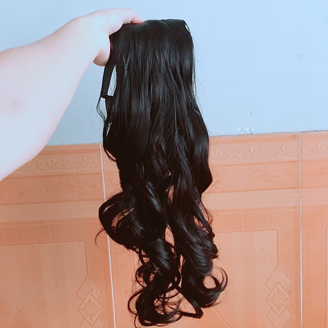 Cột tóc giả 🥰 frreship 50k🥰 cột xoăn loạn to- hình thật