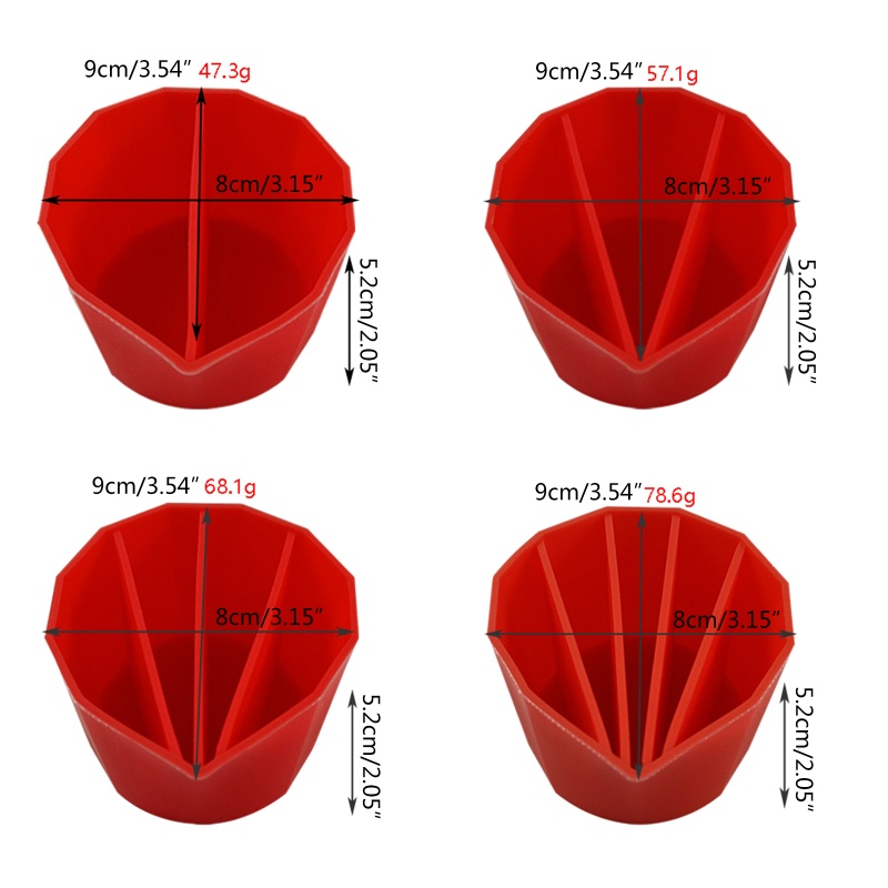 Sa Cốc Đựng Màu Vẽ Tranh Bằng Acrylic Chia Ngăn Tiện Dụng