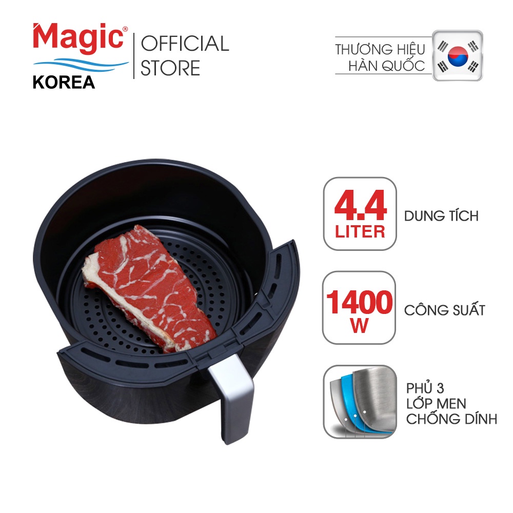 Nồi chiên nướng chân không đa năng Magic Korea A84 4.4 lít (Đen)