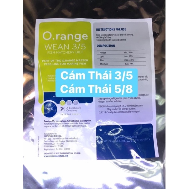 Cám Thái Inve NRD 3/5 -5/8 Dành Cho Cá Con Và Cá Lớn Guppy, Betta