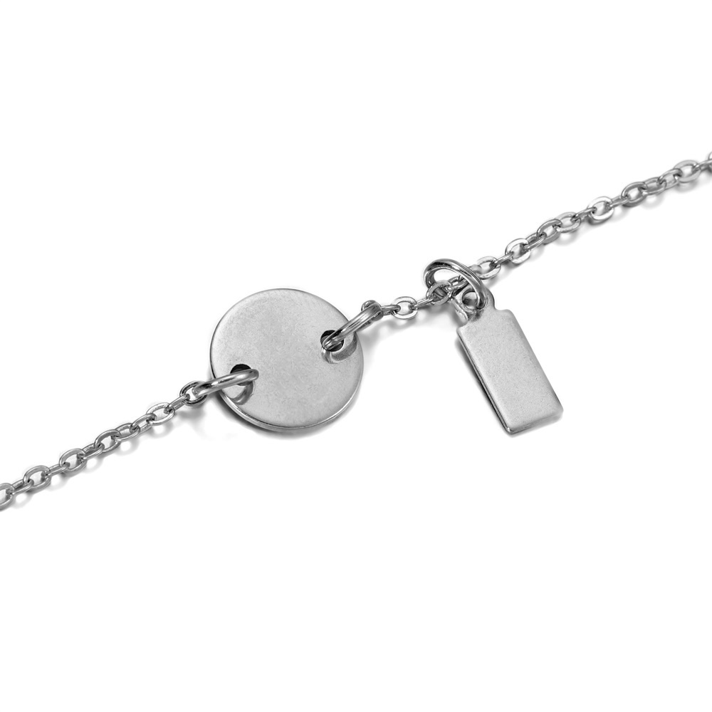 Mặt dây chuyền ST.KUNKKA hình vuông/tròn bằng thép không gỉ làm đồ DIY