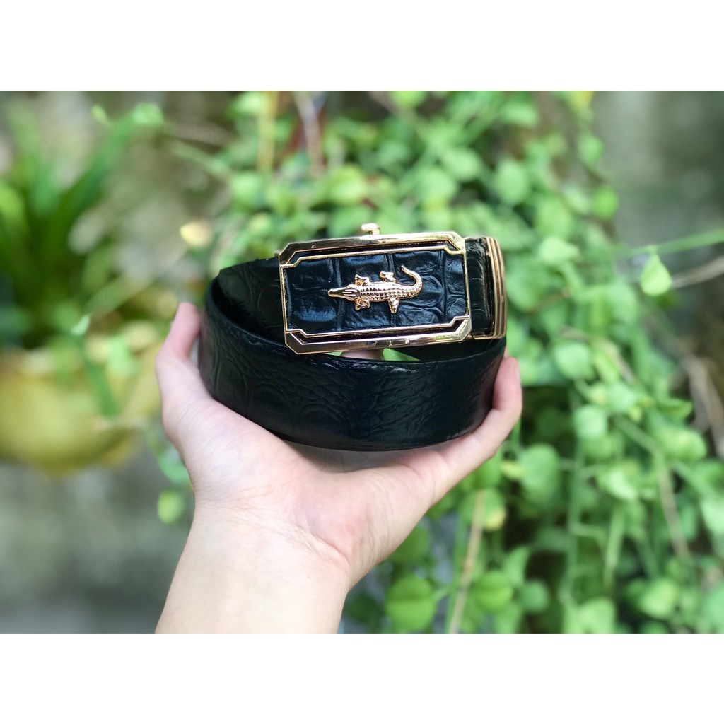 Thắt Lưng Da Nam Khóa Tự Động Cao Cấp Dây Nịt Nam Da Bò 100% Chính Hãng Mạ Vàng Bạc Nam Tính 4K62