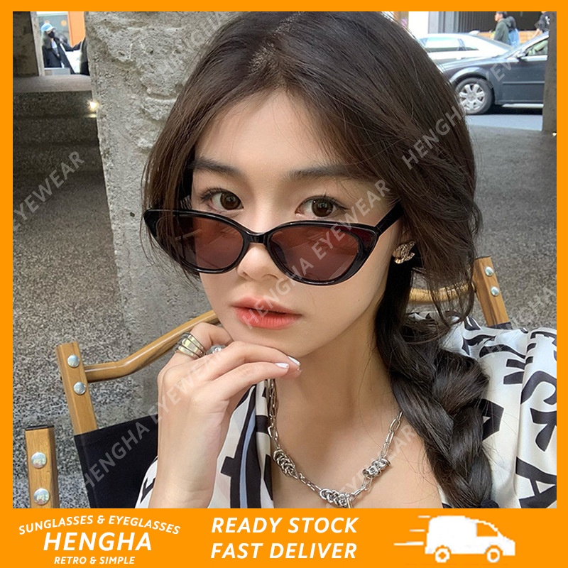Kính Mát Hình Mắt Mèo Phong Cách Hong Kong Thời Trang
