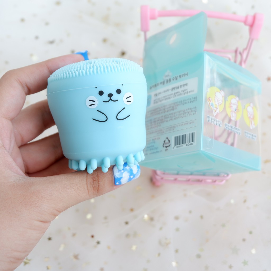 Mút Rửa Mặt và Masage Bạch Tuộc Béo Dewytree Silicon Brush xanh ngọc NPP Shoptido | BigBuy360 - bigbuy360.vn