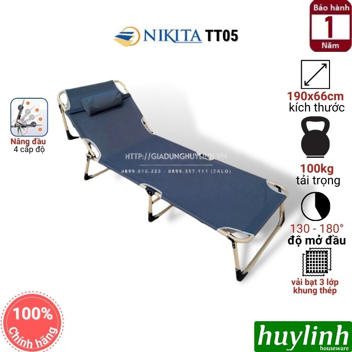 Giường xếp gấp văn phòng Nikita TT05 [NKT-135] - 190x66cm