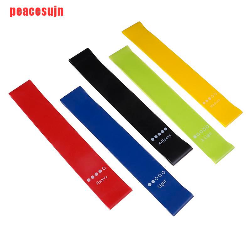{peacesujn}Elastic Resistance Loop Bands Gym Yoga Exercise Fitness Workout Stretch