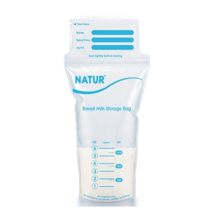 Túi trữ sữa Natur loại 30 và 50 miếng nhập khẩu Thái Lan loại 8Oz - 240ml